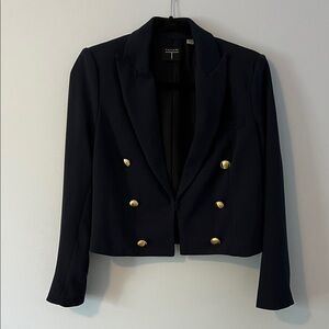 Tahari Navy Blazer with Gold Buttons